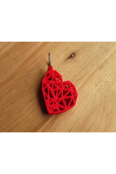 CANEREGE Kırmızı Kalp Anahtarlık - Resim 4