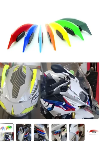 CANEREGE 2 adet motosiklet Winglet aerodinamik Spoiler kanat yan Spoile motosiklet aksesuarları kask bıçağı - Resim 2