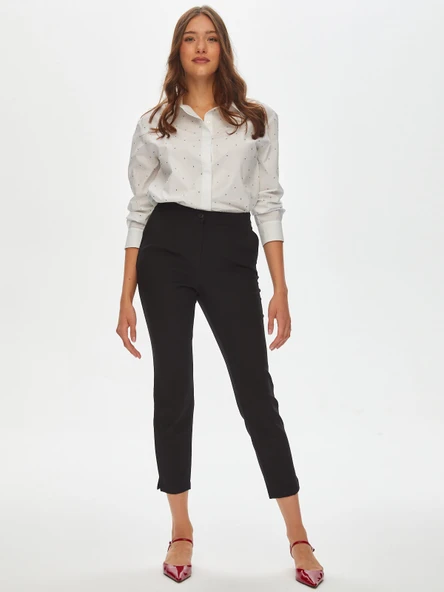 Faik Sönmez Minimalist Midi Kadın Pantolon - Günlük & İş - 4