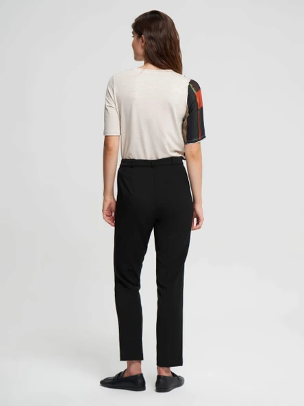 Faik Sönmez Minimalist Midi Kadın Pantolon - Günlük Şıklık - Resim 6