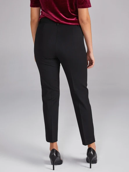 Faik Sönmez Minimalist Midi Kadın Pantolon - Günlük Şıklık - Resim 8