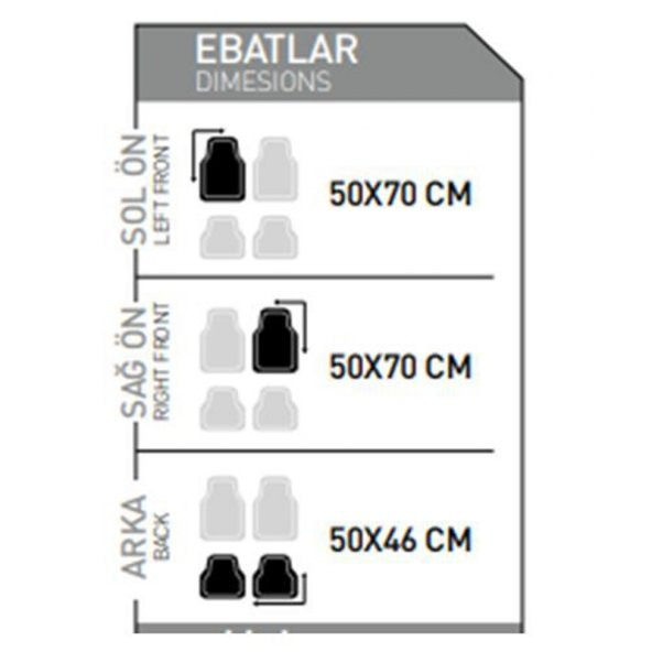 Chevrolet Avalanche Ekonomik 3D Havuzlu Paspas Siyah 5 Parça Star Oto Paspası - Resim 2