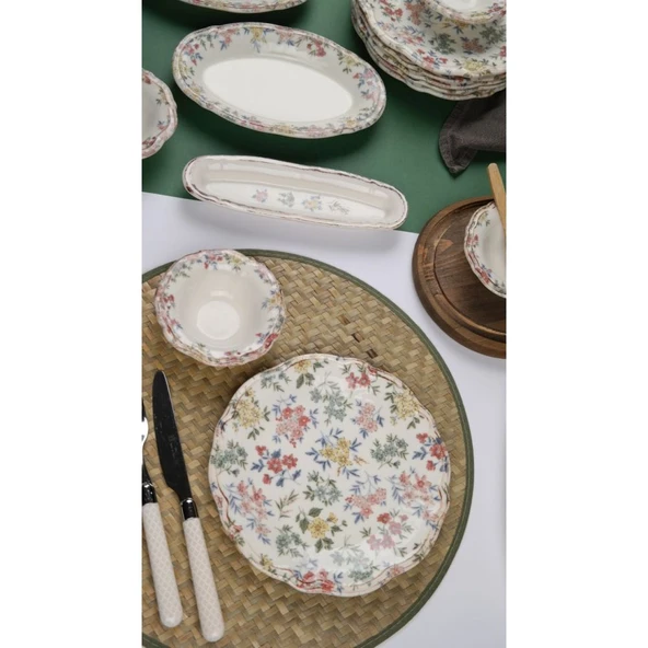 Porser Porselen Mira Fulya 14 Parça Kahvaltı Takımı FLY14KAHPRS1060 - 2