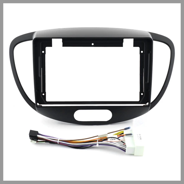 HYUNDAİ İ10 2007-2013 9" SİYAH  ANDROID MULTİMEDYA ÇERÇEVESİ - SOKET