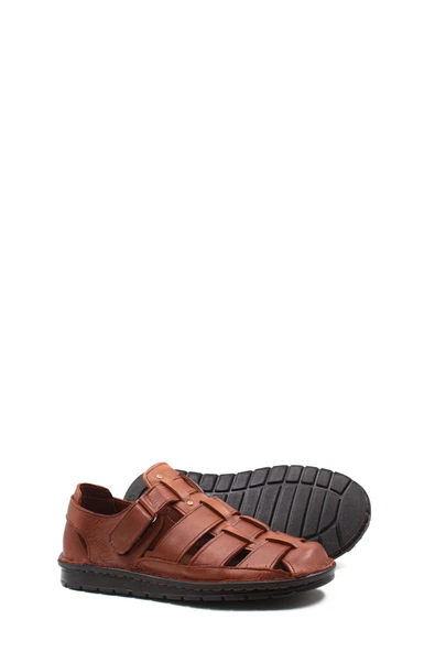 Hakiki Deri  Erkek Klasik Sandalet 927MA021 - Resim 9