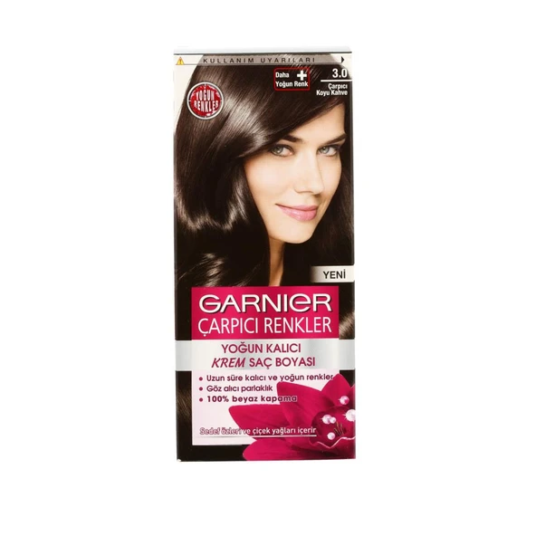 Garnier Çarpıcı Renkler Saç Boyası 3.0 Çarpıcı Kahve