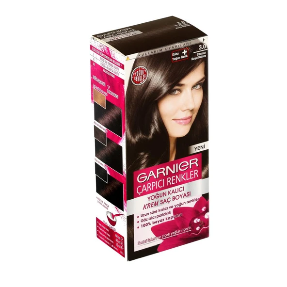 Garnier Çarpıcı Renkler Saç Boyası 3.0 Çarpıcı Kahve - 2