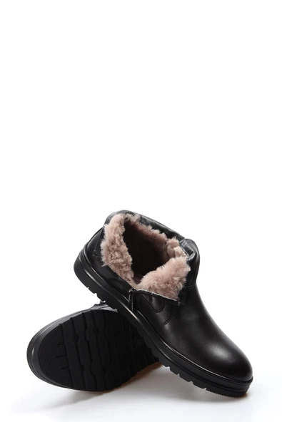 Hakiki Deri Kürklü  Erkek Klasik Bot 711KMA131 - Resim 4