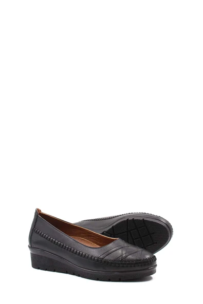 Hakiki Deri  Kadın Babet Ayakkabı 359ZA023 - Resim 3