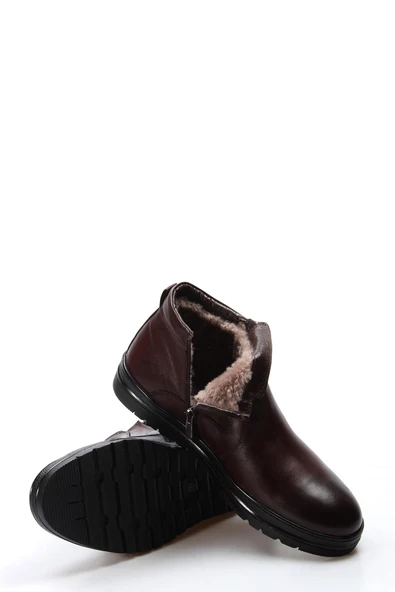 Hakiki Deri Kürklü  Erkek Klasik Bot 711KMA131 - Resim 9