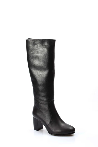 Hakiki Deri  Kadın Klasik Çizme 064SZA999 - Resim 8