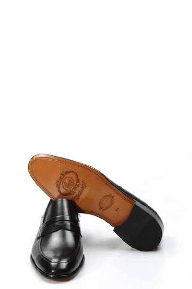 Hakiki Deri Kösele  Erkek Klasik Ayakkabı 893MA0207 - Resim 9