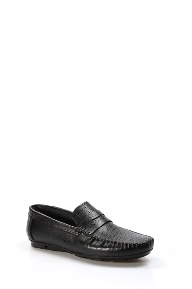 Hakiki Deri  Erkek Loafer Ayakkabı 858MA411 - Resim 4