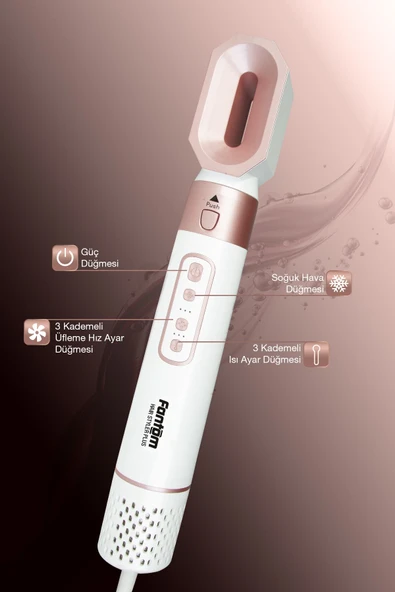 FANTOM Hair Styler SK 1700 Saç Şekillendirici Beyaz - 5