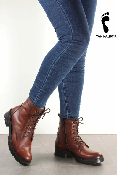 Hakiki Deri  Kadın Klasik Bot 901SZA202 - Resim 2