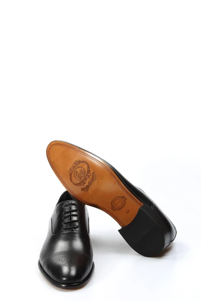 Hakiki Deri Kösele  Erkek Klasik Ayakkabı 893MA4403 - Resim 5