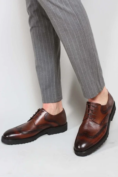 Hakiki Deri  Erkek Klasik Ayakkabı 237MA625 - Resim 11