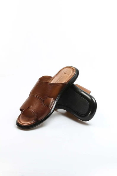 Hakiki Deri  Erkek Düz Terlik 018MA798X169 - 8
