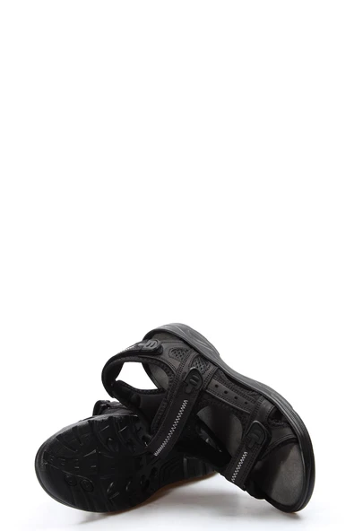 Hakiki Deri  Erkek Klasik Sandalet 907GA1517 - Resim 4