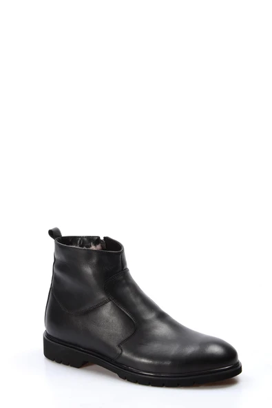 Hakiki Deri Kürklü  Erkek Klasik Bot 711KMA213 - Resim 4