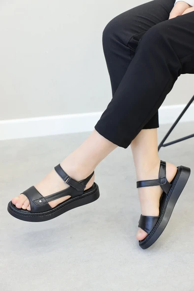 Hakiki Deri  Kadın Klasik Sandalet 621ZA842 ürün görseli