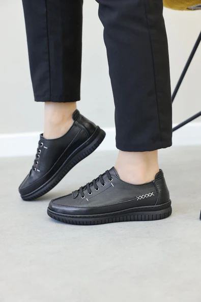 Hakiki Deri  Kadın Casual Ayakkabı 583ZA402 - Resim 12