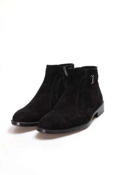 Hakiki Deri Kürklü  Erkek Klasik Bot 711KMA4020 - Resim 11