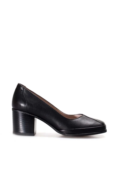 Hakiki Deri  Kadın Kalın Topuklu Ayakkabı 889ZA5313 ürün görseli 1