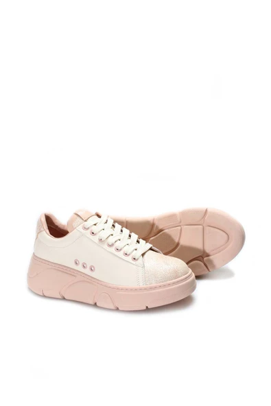 Hakiki Deri Kadın Sneaker Ayakkabı 009ZA2079 - 4