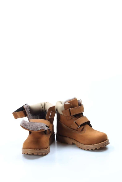 Hakiki Deri Kürklü  Unisex Çocuk Worker Bot 006KPA1001