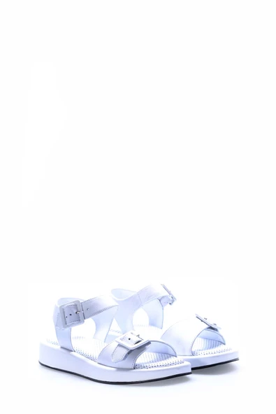 Hakiki Deri  Kadın Klasik Sandalet 710ZA150 - Resim 5