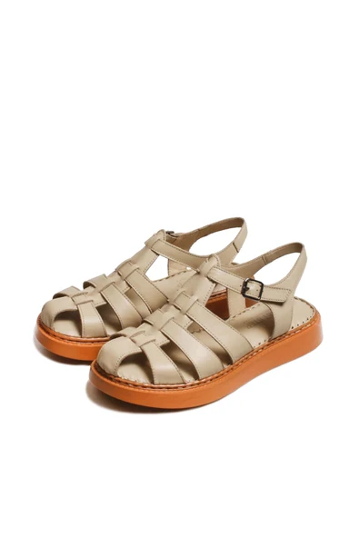 Hakiki Deri Kadın Klasik Sandalet 621ZA880 - 6