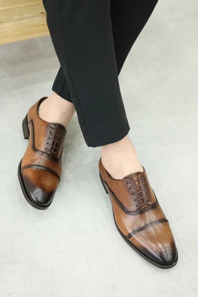 Hakiki Deri  Erkek Klasik Ayakkabı 195MA7001 - Resim 11