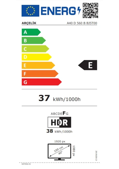 Arçelik A40 D 560 B Full HD 40'' 102 Ekran Uydu Alıcılı LED TV - 7