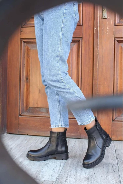 Hakiki Deri  Kadın Klasik Bot 901SZA204 ürün görseli