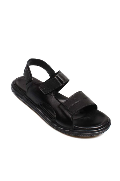 Hakiki Deri  Erkek Klasik Terlik 018MAM-53 - Resim 4