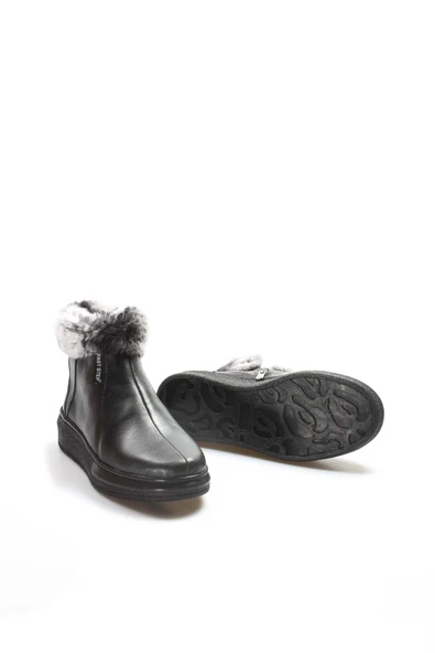 Hakiki Deri Kürklü  Kadın Spor Bot 733KZA0023 - Resim 5