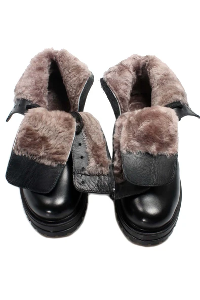 Hakiki Deri Kürklü  Kadın Klasik Bot 757KZA21075 - Resim 5