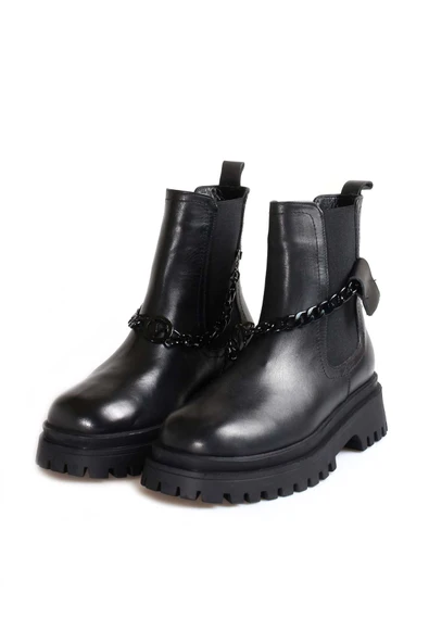 Hakiki Deri  Kadın Klasik Bot 916SZA3578 - Resim 11