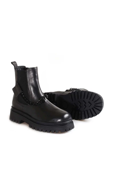 Hakiki Deri  Kadın Klasik Bot 916SZA3578 - Resim 10