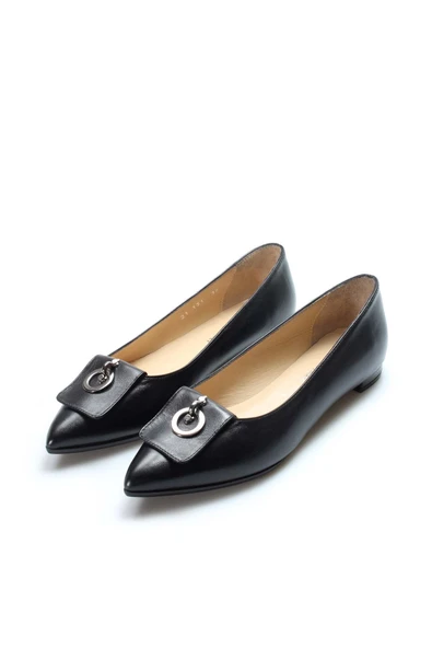 Hakiki Deri  Kadın Babet Ayakkabı 019ZA21-131 - Resim 11