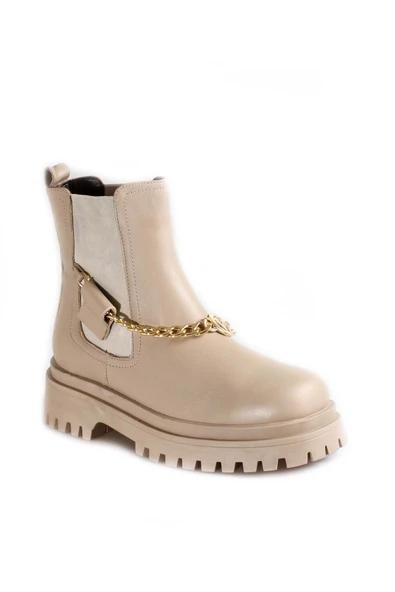 Hakiki Deri  Kadın Klasik Bot 916SZA3578 - Resim 4