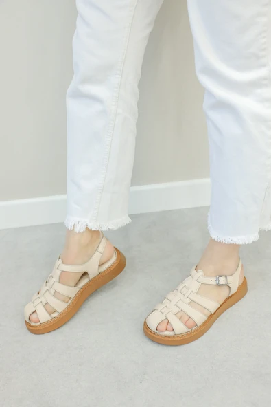 Hakiki Deri Kadın Klasik Sandalet 621ZA880