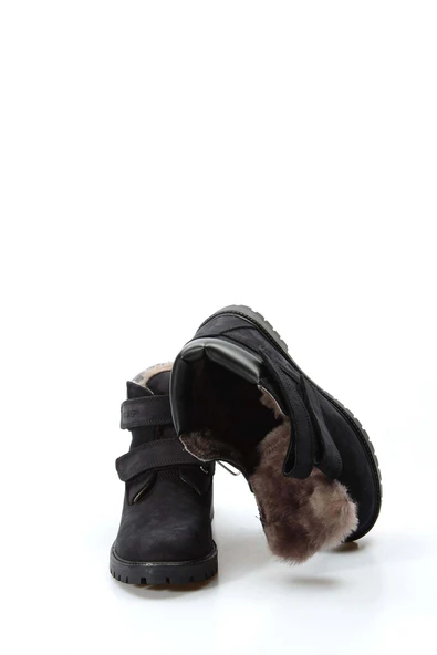 Hakiki Deri Kürklü  Unisex Çocuk Worker Bot 006KFA1001 - Resim 5