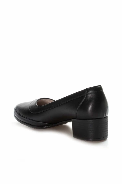 Hakiki Deri  Kadın Kalın Topuklu Ayakkabı 889ZA5156 - Resim 3