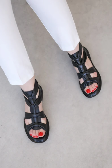 Hakiki Deri  Kadın Klasik Sandalet 124ZA116 - 6