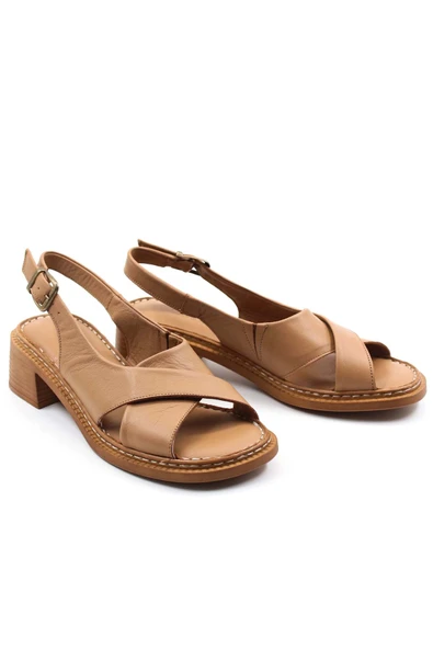 Hakiki Deri  Kadın Klasik Sandalet 621ZA916 - Resim 10