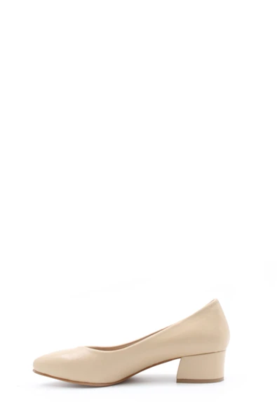 Hakiki Deri  Kadın Kalın Topuklu Ayakkabı 792ZA051-801 - Resim 2