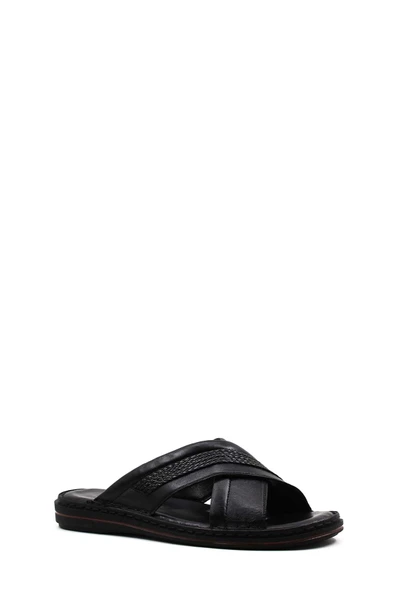 Hakiki Deri  Erkek Düz Terlik 128MA173 - Resim 3