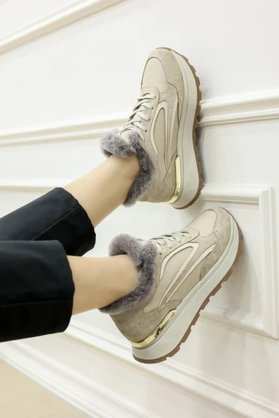 Hakiki Deri Kürklü  Kadın Casual Ayakkabı 757KZA24503 ürün görseli